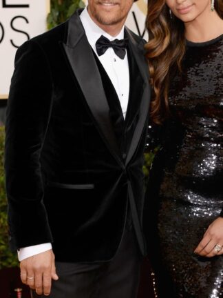 Dark Green Men's Velvet Peak Single Breasted One-Button Solid Color Suits