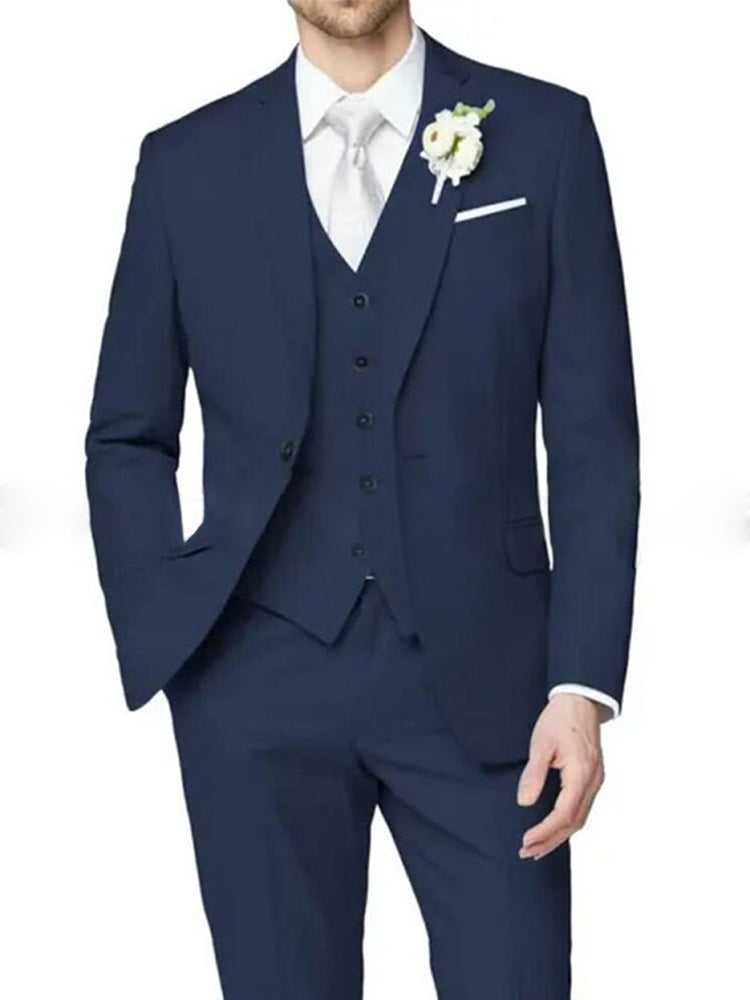 Lilac Men's Formal Notch Tailored Fit Single Breasted One-button Wedding Party Suits - 画像 (4)
