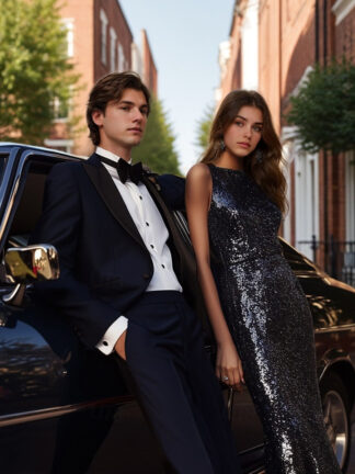 Men's Single Breasted One-button Peaked Lapel Luxurious Prom Party Suits