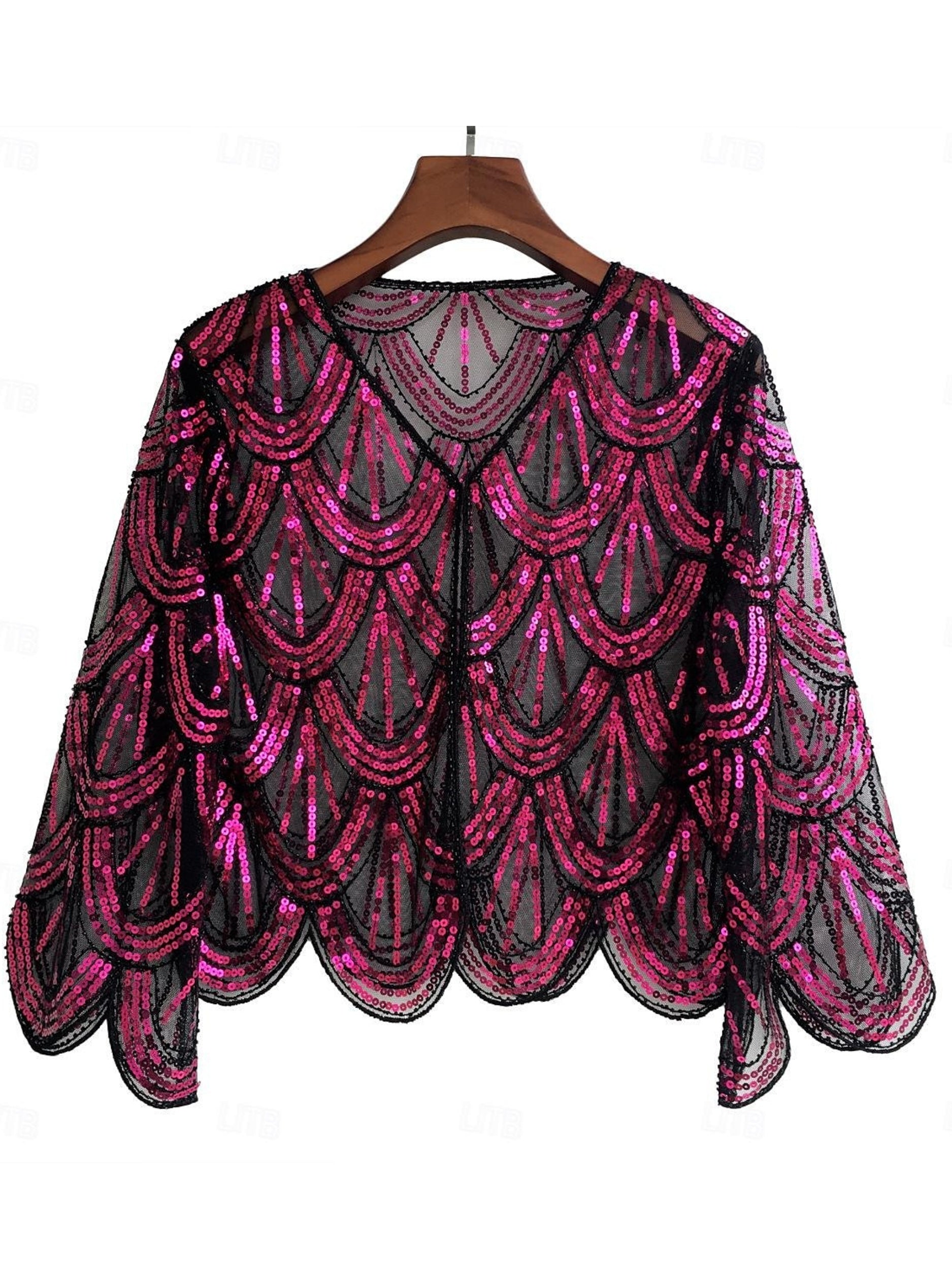 1920s Coat Shawls Women's Sequins Vintage Party Shawl - 이미지 6
