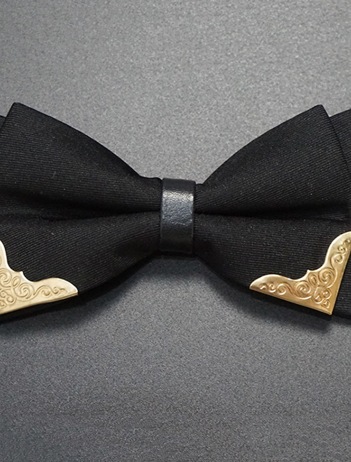 Men's Basic Bow Tie Black White - Image 3