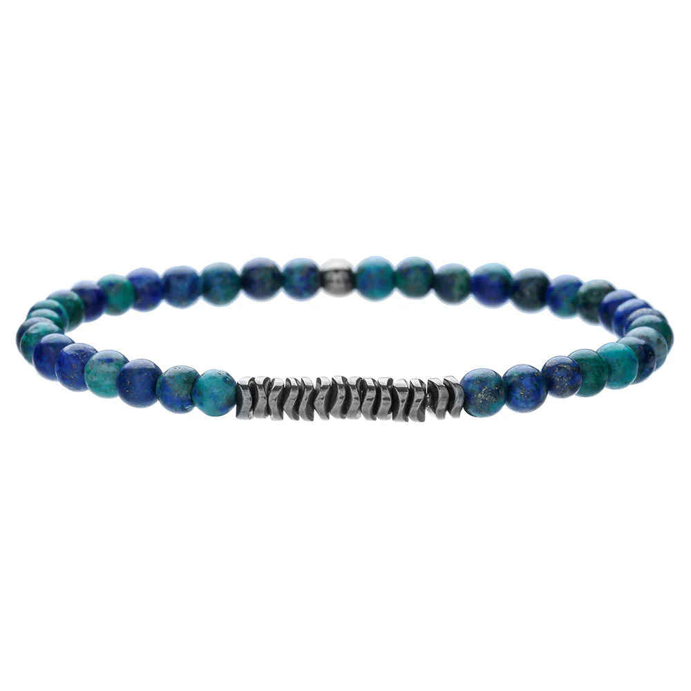 Men's Minimalist Turquoise Wooden Beads Trendy Funky Premium Bracelet Accessories - 画像 (30)