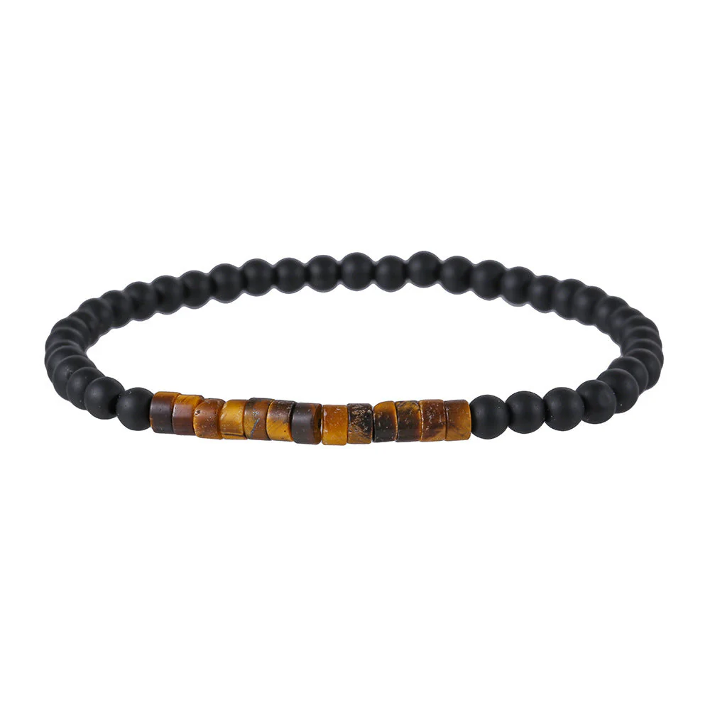 Men's Minimalist Turquoise Wooden Beads Trendy Funky Premium Bracelet Accessories - 画像 (17)