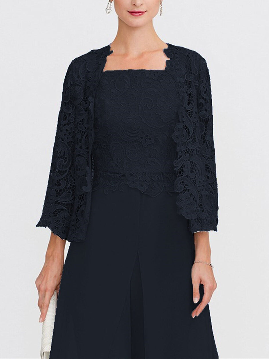 Women's Wedding Guest 3/4 Length Sleeves Floral Lace Bolero Coats / Jackets - Image 28