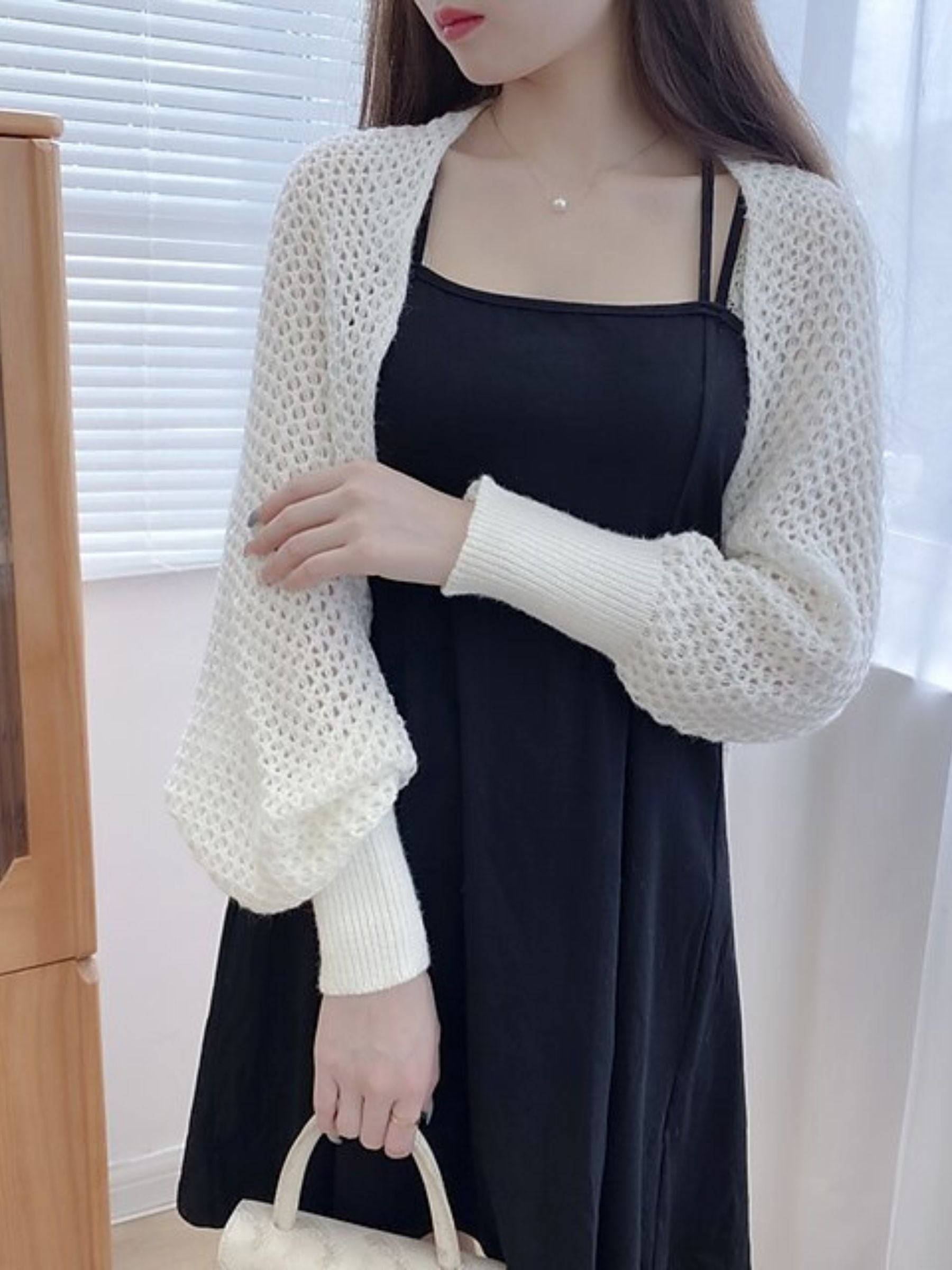 Women's Wrap Bolero Casual Long Sleeves Knitwear with Pure Color - Image 9