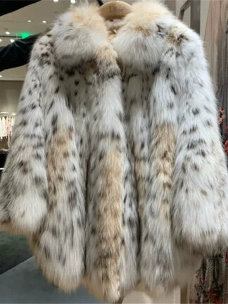 Women's Wrap Long Sleeves Fashionable Leopard Print Coats/Jackets