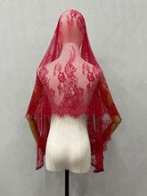 Vintage Lace Wedding Veil Shawl/Mantilla Muslim Veil with Floral - 이미지 5