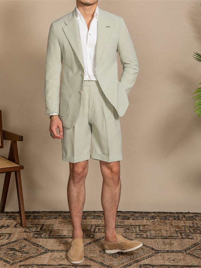 Men's Tailored Fit Single Breasted Two-buttons 2 Pieces Wedding Suits - Image 3