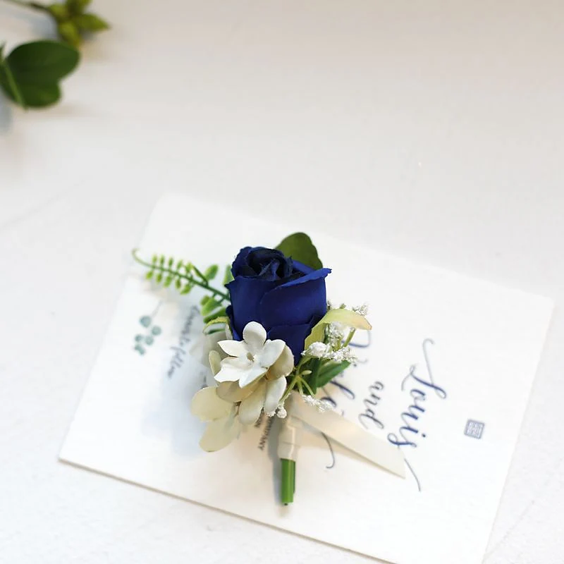 Wedding wrist flowers Boutonnieres Artificial Flower Modern Contemporary - 이미지 3