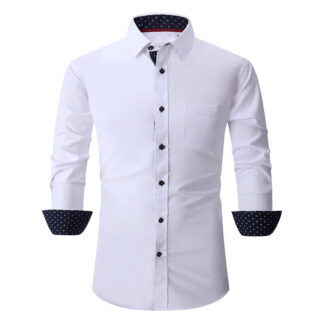 Men's Classic Long Sleeves Solid Color Shirt