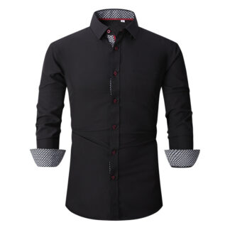 Men's Classic Long Sleeves Solid Color Shirt