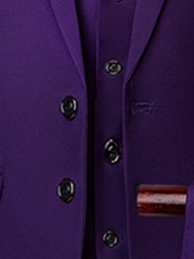 Men's Standard Fit Single Breasted One-button 3 Pieces Wedding Suits - 이미지 5