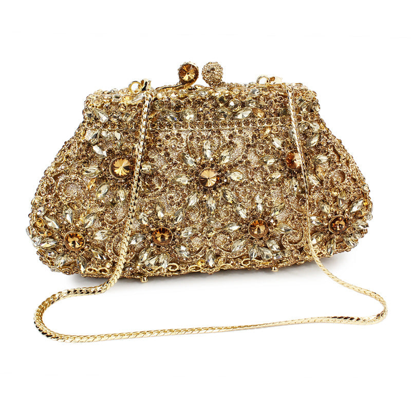 Imitation Diamond Chain Hand Clutch Bags - Image 6
